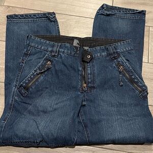 Armani Exchange Men's Blue Jeans with Zipper Pockets size 34reg